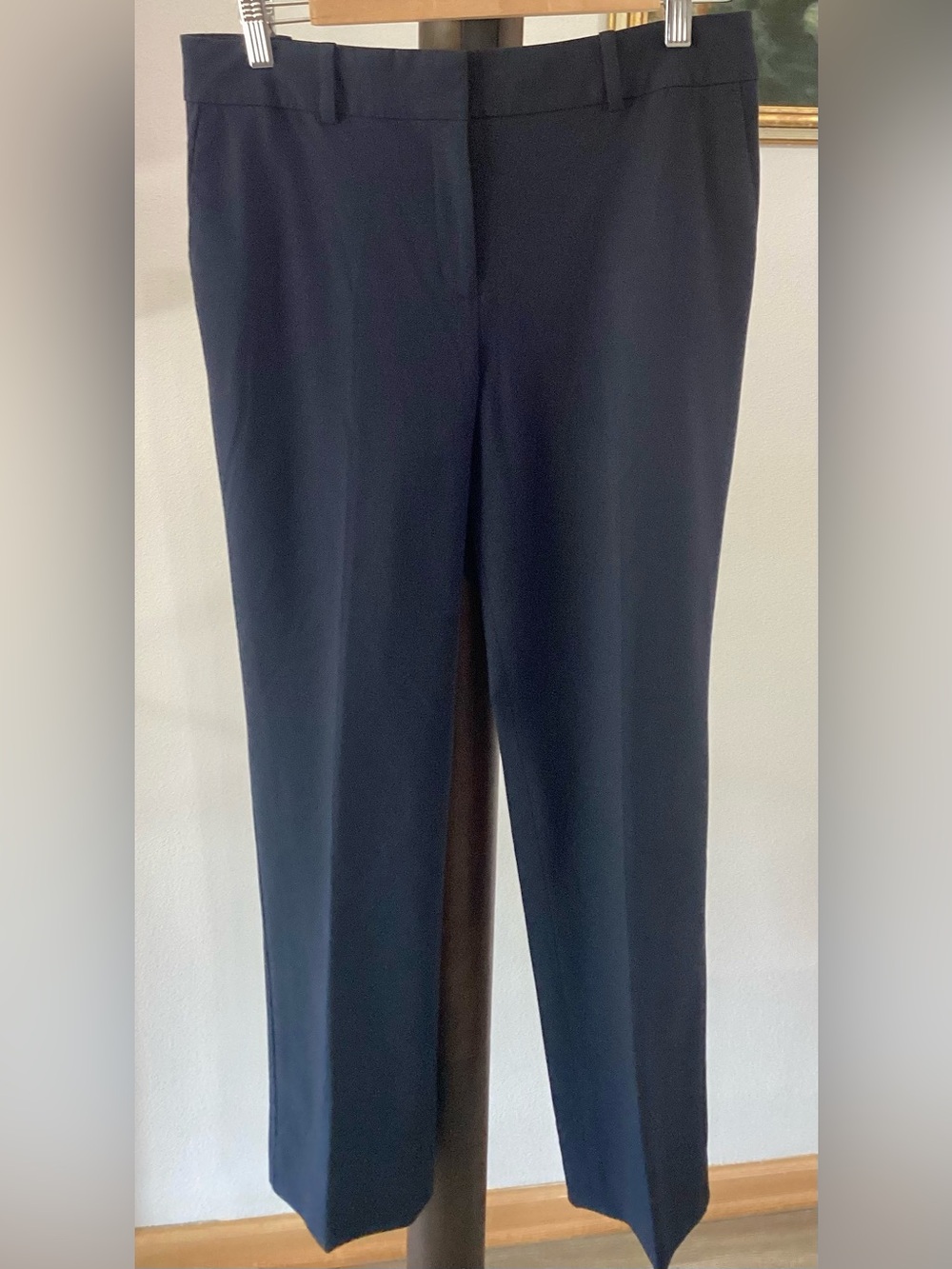 Ann Taylor Petite Curvy Fit Dress Pants Navy Blue Size 6P -EUC